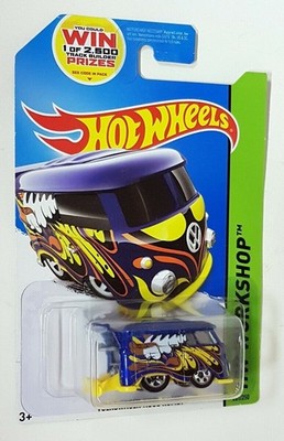 Hot Wheels -201/250 Volkswagen Kool Kombi Van Blue Long Card Collectable Toy Car