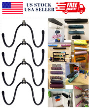 4 Pack Yoga Mat Holder Wall Mount Yoga Mat Foam Rollers Wall Rack Wall Storage M