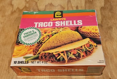 *SEALED IN PACKAGE* VNTG Larry's Taco Shells- 1991- *FRESH & UNBROKEN GUARENTEE!