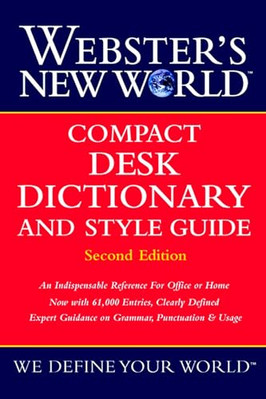 Webster's New World Compact Schreibtisch Wörterbuch und Stil G - HardBack NEU Wörterbuch