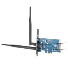 Wireless Dual Band Adapter With SIM Card Holder Mini PCI-E To PCI-E 1X Netw QKCR