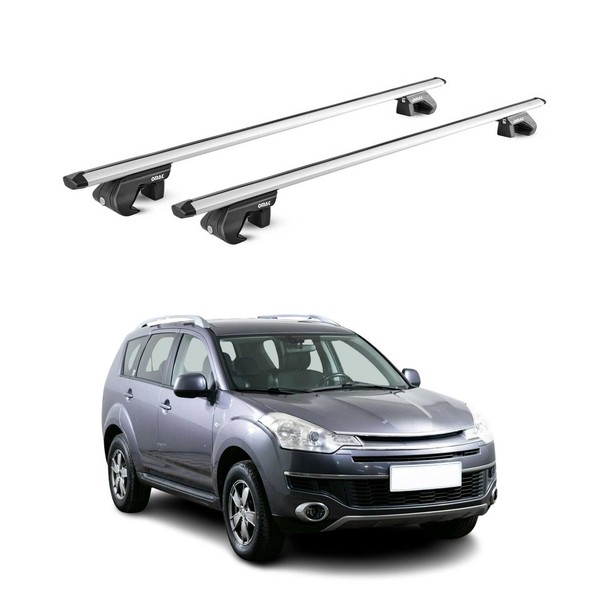 DachträGer GrundtäGer FüR Citroen C-Crosser 2007-2012 5 TüR 90Kg Alu Grau 2X ABE-image