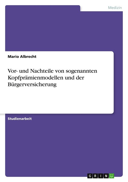 Vor- Und Nachteile Von Sogenannten KopfpräMienmodellen Und Der...-image