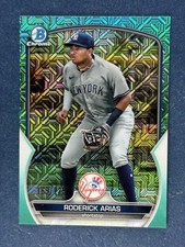 2022 Bowman Chrome Aqua Mojo #BCP-135 Roderick Arias Yankees /225