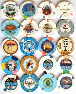 $1 Rio Palazzo Etc. "GREAT CONDITION" Lot of 20 LAS VEGAS Casino Chips