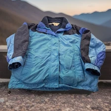 Y2K Columbia Bugaboo Interchange Jacket Women's  M Blue Black Winter Ski Coat
