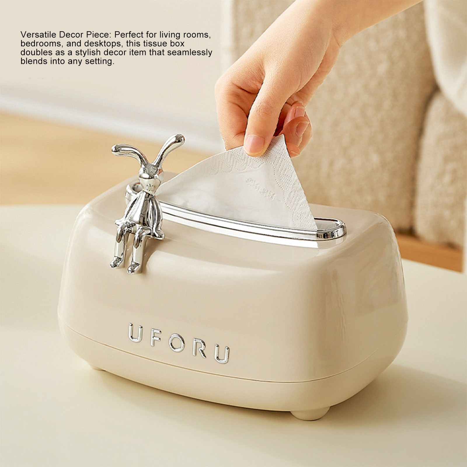 Elegant Tissue Box Holder Durable Plastic Easy Access For Living Room Excellent