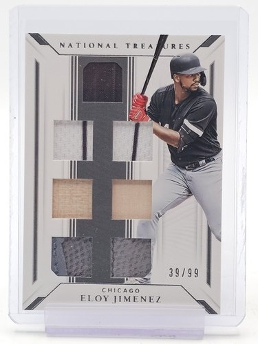ELOY JIMENEZ 2019 NATIONAL TREASURES GAME USED PATCH /99 #GGMS-EJ WHITE Q7213