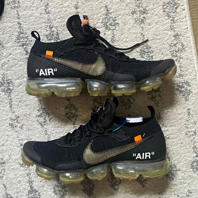 Nike Off-White Air VaporMax FK Part 2 Black/Total Orange-Clear 2018 AA3831-002