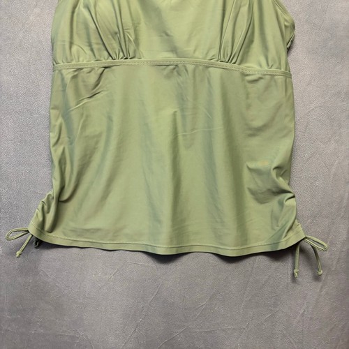 Padded Tankini Bathing Suit Swimsuit Strappy Army Green Padded Plus Size XXL - Picture 5 of 9