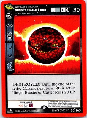 Sunset Finality Orb - 035/165 - Reverse Holo - LP - UFO First Edition