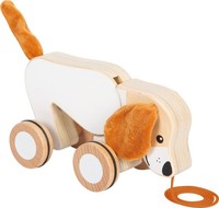 Small Foot Trekspeelgoed Hond Met Knisperende Oren Van Hout, Trekspe (Us Import)