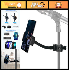 Adjustable Mic Stand Phone Holder, Flexible Smartphone Mount for iPhone Galaxy