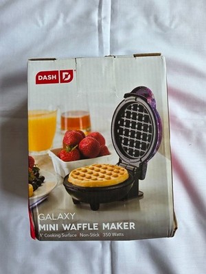 Dash Galaxy Mini Waffle Maker DMW100GP Paninis, Hash Browns, Mini Treats Purple