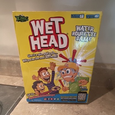 Zing Wet Head Water Roulette Game - Plastic, Yellow Blue Red, Ages 4+