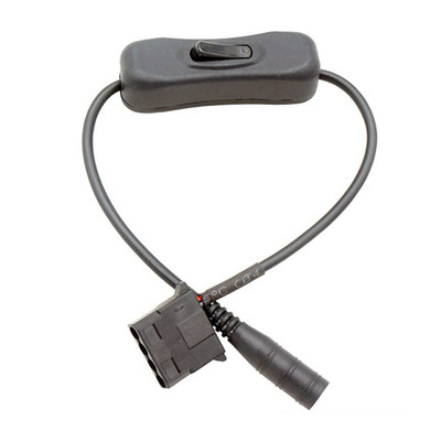 DC Power Supply Plug to Molex 4-Pin PC Fan Power Adapter with Switch 11.8Inch