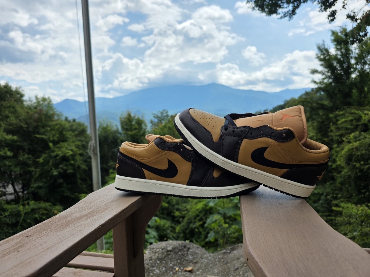 シューズ(男性用) Nike Air Jordan 1 Low Nike Jordan 1 Retro Low OG Mocha Black White Men GS Size IN HAND