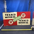 Vintage Double sided Texaco Sign, original texaco sign, date stamped 1947 texaco