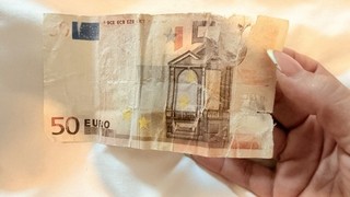 €50 Real Money Europe Euros Damaged So Can't Spend But Great For Art