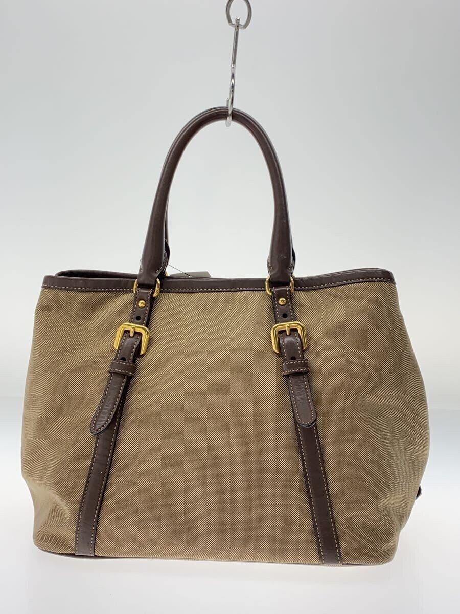 PRADA BN1841 Polyester Cream Solid Handbag Used - image 3