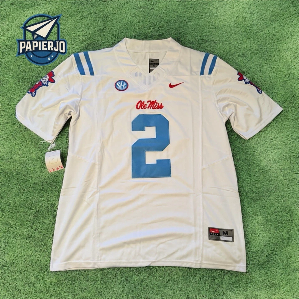 Nueva camiseta cosida Jaxson Dart Ole Miss Rebels 🔥ENVÍO EL MISMO DÍA🔥 Foto 2 de 4