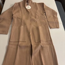 Anrabess Women's Cardigan Coat Open Front, Long Draped Knit, Size Small