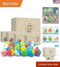 Delightful 24 Bath Bombs Gift Set - Sensational Scents  Moisture for All Ages
