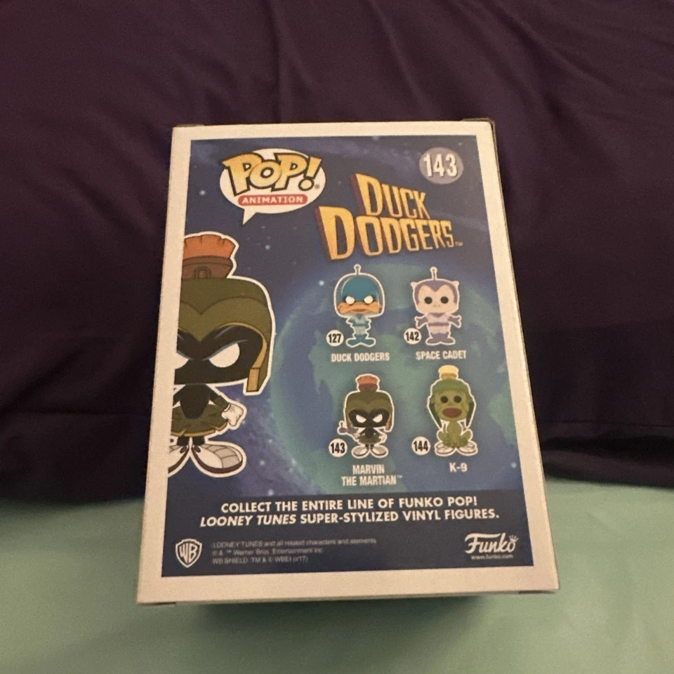 Funko Pop Duck Dodgers Marvin the Martian #143 SDCC Exclusivo 1000 PC Verde Neón Foto 3 de 4