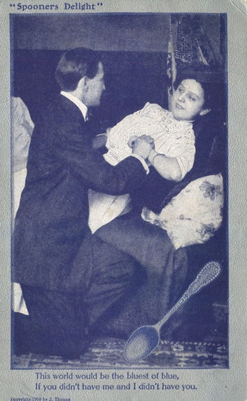 Spooners Delight Couple World Would Be Blue Without You 1909 Romance Postcard