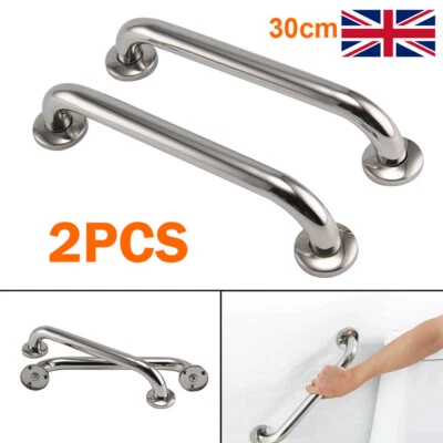 2pcs Non Slip Hand Grip Bathroom Bath Shower Grab Rail Support Towel Handle