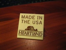 Heartland Lapel Pin - Vintage Made In The USA American Farm Barn Company Badge