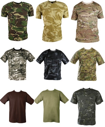 T SHIRT MENS MILITARY CAMOUFLAGE CAMO 