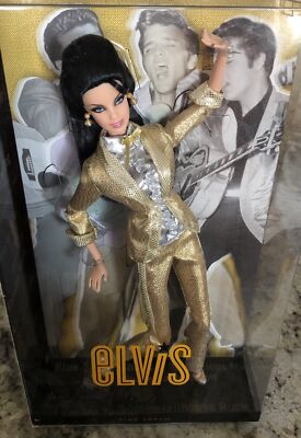 ELVIS Barbie Collector Pink Label Doll | eBay