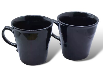Seletti schwarze Tassen Estetico Quotidiano 2er Set NEU 40,00£ UVP RAR