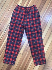 70s VTG Pendleton Womens 12 Red Green Tartan Plaid Wool Straight Leg Pants