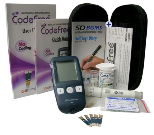 SD Codefree Blood Sugar Meter (mg/dL) Glucose Monitor Starter Kit - Afbeelding 1 van 1