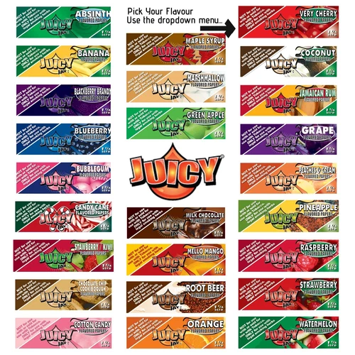 Juicy Jay's Flavored 1 1/4" Rolling Papers - Assorted You Pick *Ships from USA*