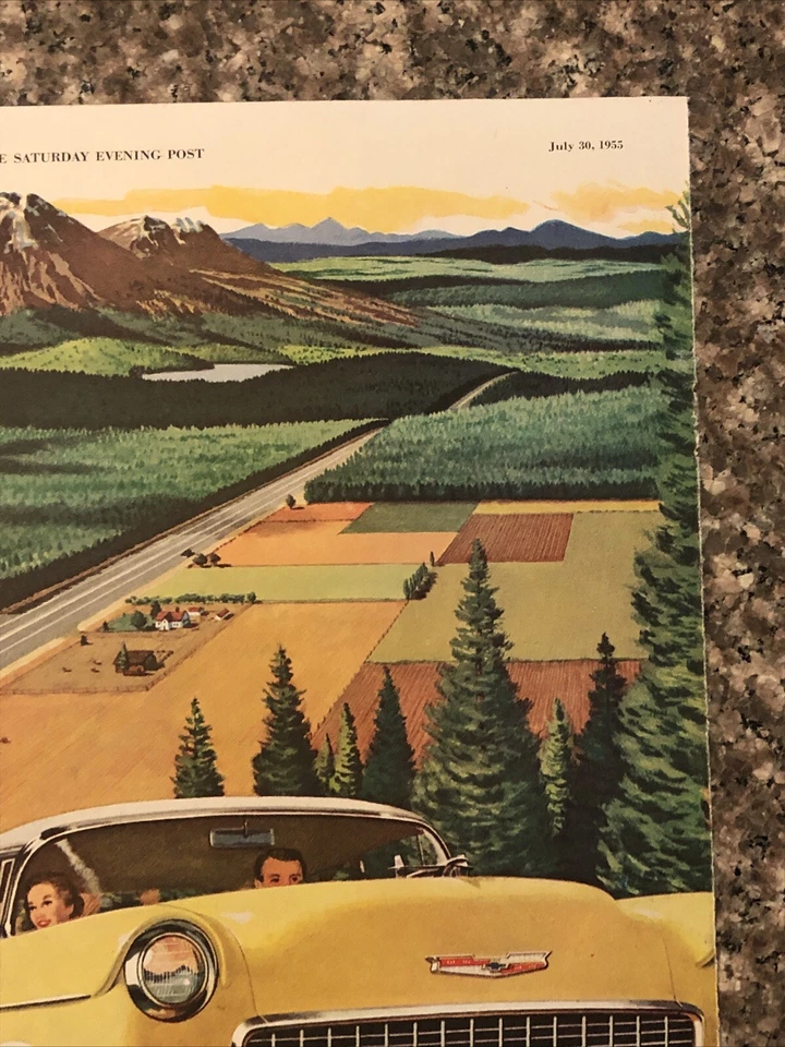 Chevy Bel Air 1955 anuncio impreso Red-Hot Hill-Aplanadores - Motor V8 de colección años 50 2 páginas Foto 4 de 4