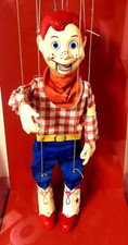 1950's Howdy Doody Marionette with custom display Approx 24" X 13 1/2" X 13 1/2"