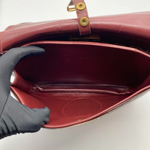 Borsa a tracolla Cartier Must Line bordeaux tracolla pelle bordeaux autentica - Foto 21 di 22
