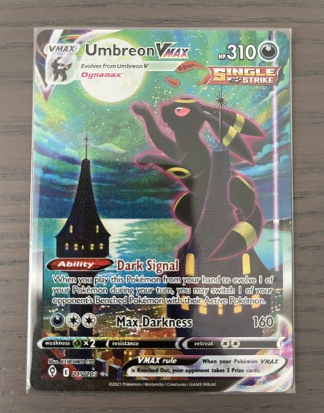 Pokemon TCG Umbreon Evolving Skies Alt Art 215/203 Secret Rare Fresh