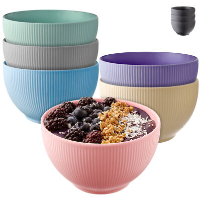 6 Müslischalen Set Keramik Groß Schüssel für Dessert Schale Ø14cm 700ml