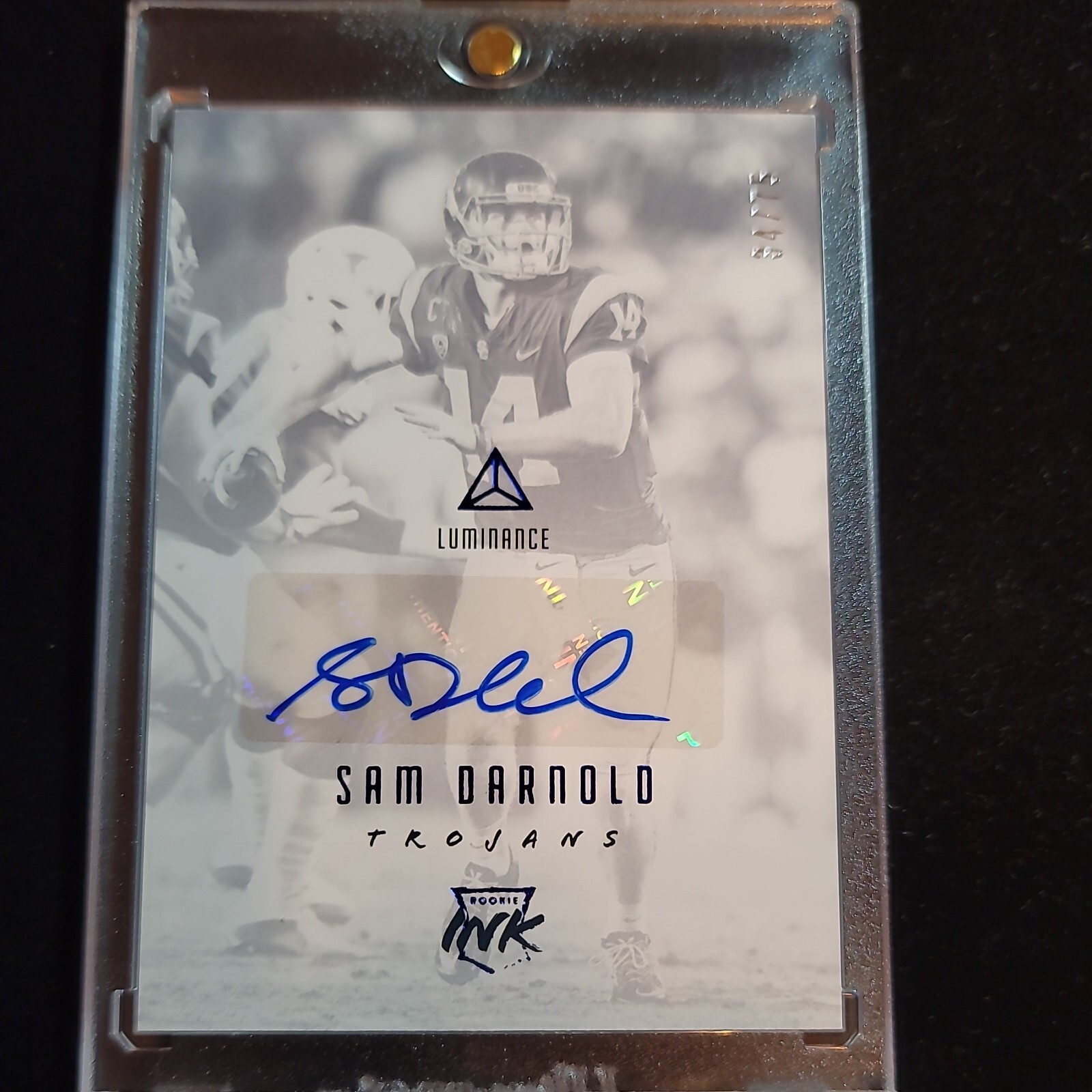 Sam Darnold Panini Luminance Draft Day Signature #RISD Blue Ink