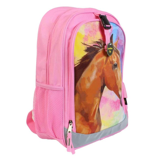 Child's Pink Horse Light Weight Polyester Backpack by John Deere eBay