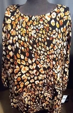 I.N.Studio Blouse Size L NWT Armpits 22 In Shoulder Down 27 In Bottom 25 In