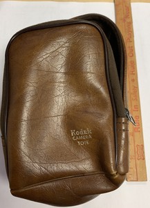 small leather camera case