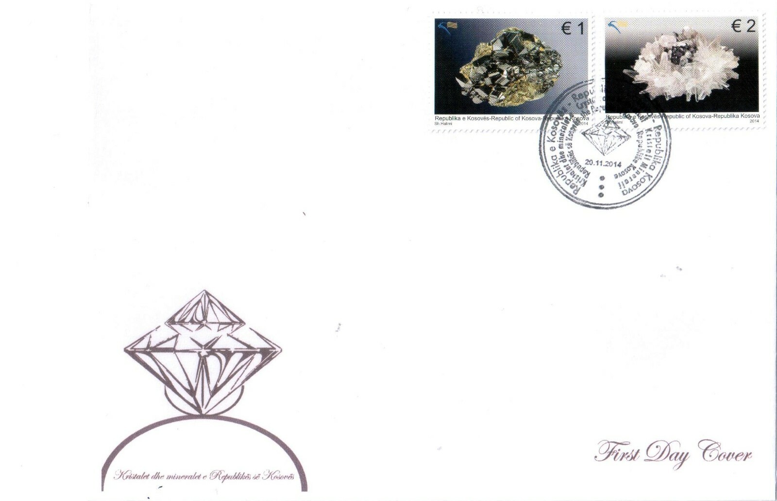 Kosovo Stamps 2014. Crystals and Minerals. FDC MNH eBay