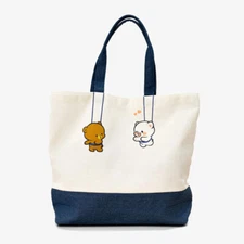 MILK MOCHA BEARS TOTE BAG  - CANVAS Purse - 16" x 12" x 8" - NEW with Tags!