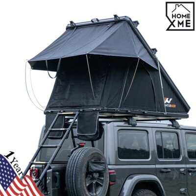 Naturnest 2-3 Person Aluminum Car Roof Top Tent Triangle Hard Shell SUV Camping
