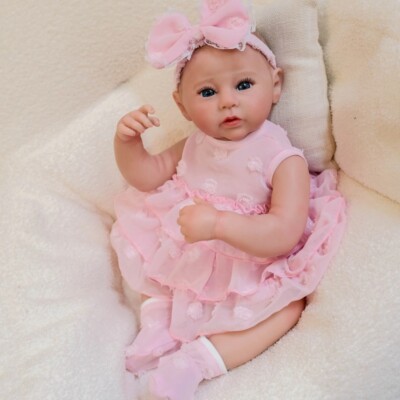 Reborn Baby 49cm Newborn Dolls Cute Cloth Body 3D Skin Painted Hair Xmas Gift